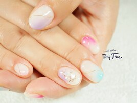パステルカラフルネイル