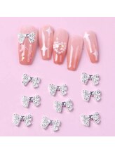 ギャラリー(Gallery)/シルバーキラキラリボンパーツ