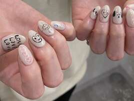 ラクガキ風アートネイル