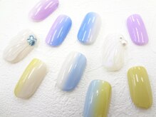 ネイルサロン クイール 小山店(NAIL SALON QUILL)/ワンカラー×縦グラデ