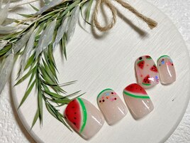 夏休みに！スイカネイル！！