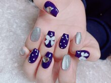 レアネイル 新宿(le'a nail)/ネイビーデザイン