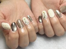 バーガンディ 鶴田(BURGUNDY)/クリスマスネイル