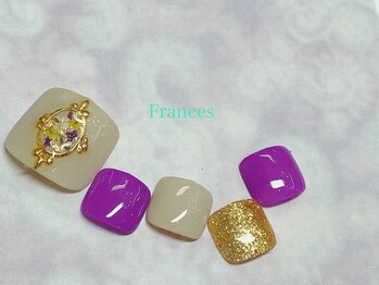 フランセス(Frances)/新作サンプル　押し花ネイル