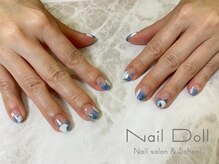 ネイルドール(Nail Doll)/空色フレンチ