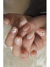 ◆ワンカラー＋桜　春ネイル◆