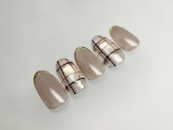 ローズデール アベイユ(ROSEDALE Abeille)/ピンクマグ×チェックネイル