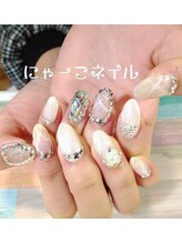 にゃーこネイル/ホワイト☆持ち込みデザイン