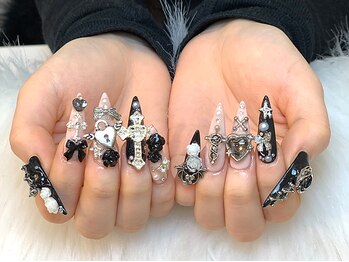 クラウディチャンネイル 新宿(Cloudy Chan Nail)の写真/[チップ長さだし10本]150分のアートやり放題&パーツ付け放題が¥11550！フィルインオフで自爪にも優しい♪