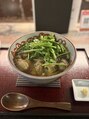 ブーケ ガーデニア店(Bouquet)&nbsp;旬な食材を摂る。せりと牡蠣のお蕎麦を食べました