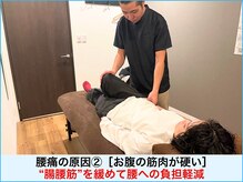 A1スポーツマッサージ治療院/【腰痛施術】お腹の筋肉が硬い