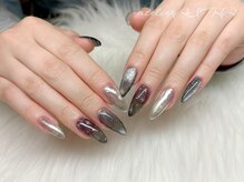 アトリエ アイハ(aiha)/黒×シルバーミラー