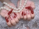 バレンタインネイル