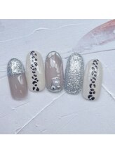 ネイルアンドまつげ リュフェール 五反田(Nail Lufaire)/レオパードフレンチ