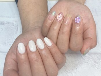 クリアネイル／アシンメトリー