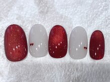 上品レッド×ワンポイントハート