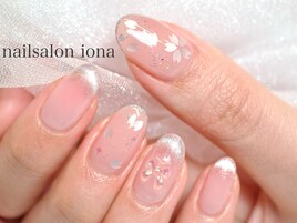 桜ネイル+リボンパーツ代別途