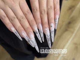 オーロラピンクレースネイル