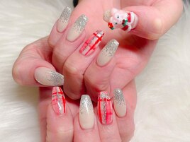 クリスマスネイル/キャラネイル