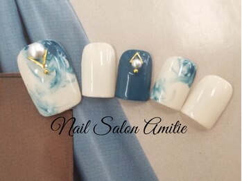 ネイルサロン アミティエ(Nail Salon Amitie)/綺麗大人シンプルfootネイル