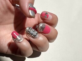 個性派シルバーネイル☆