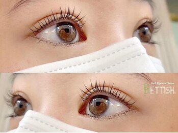 ベティッシュ(BETTISH.)の写真/次世代まつ毛パーマ”パリジェンヌラッシュリフト”目元の形に合わせ、根元から立ち上げ自然な仕上がり！