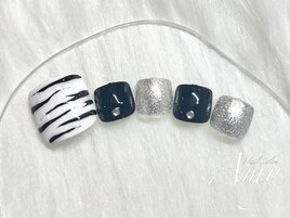 FOOT ゼブラネイル