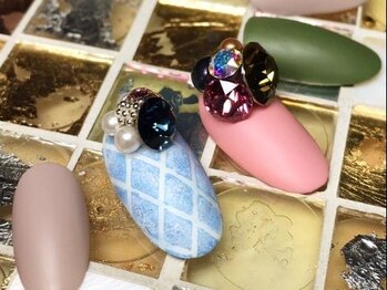 ネイルサロン エルオーケー(L.O.K)/定額アートプランQuilting Denim