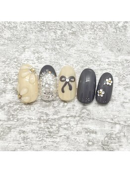 ネイルサロン ロゼプリュム/大人可愛い少し華やかプラン