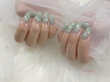トランク ネイル(trunc nail)/グリーンホロ入りネイル