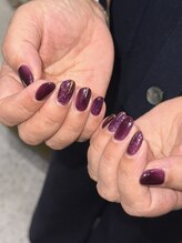 モツヲネイル(motsu.O! NAIL)/パープル×フラッシュデザイン