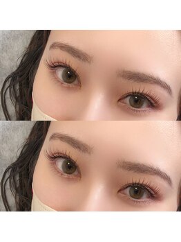 アイラッシュ ファボ(EYELASH FAV)の写真/カラーブラウン変更無料♪黒より柔らかく、抜け感のある優しい印象に。