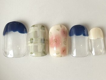 カラ ネイル 中津店(calla nail)/やわらかフラワー