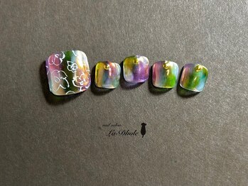 ラドール(La Dhole)/オーロラニュアンス×手書き花