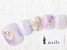 アイネイルズ 新宿店(I nails)/パープルシェルフット