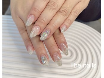 ラメグラデーション　アート付