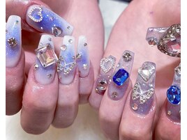 新宿駅 夏ネイル パーツネイル