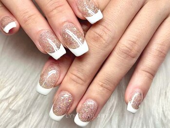 リームサロン 池袋店(LYYM SALON)/グリッターホワイトフレンチ