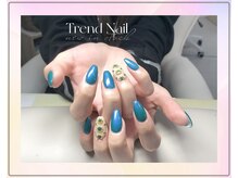 トレンドネイルスタジオ(Trend Nail Studio)/ワンカラー+2本アート追加