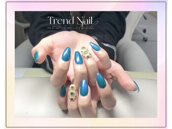 トレンドネイルスタジオ(Trend Nail Studio)/ワンカラー+2本アート追加
