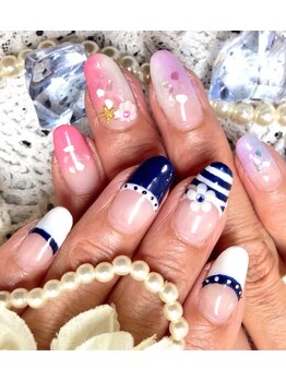 ハーブエステ ルレーブ/ジェルネイル フルアート7100円