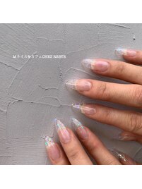 ラメホログラムで長さ出し♪