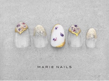 マリー ネイルズ いわきラトブ店(MARIE NAILS)/定額6,600円税込 フラワー 0720b