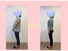 トトノエル(totonoel)の雰囲気(産後骨盤ケア8回コース終了の姿勢と体型の変化♪)