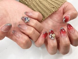 ガラスフレンチネイル★