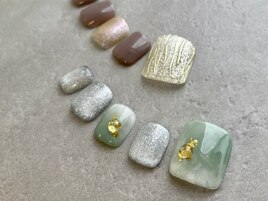 【ニュアンスフットネイル】