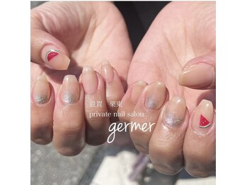 ヌーディーカラーにスイカ★