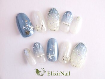 エリクサーネイル 神田(Elixir Nail)/ハンドやり放題/クーポン使用