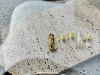 テテネイル(tete.nail)/インクマーブル×へび年ネイル