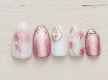 ネイルミックス イオンモール水戸内原店(Nail Mix)/マグ×フラワー　5990円